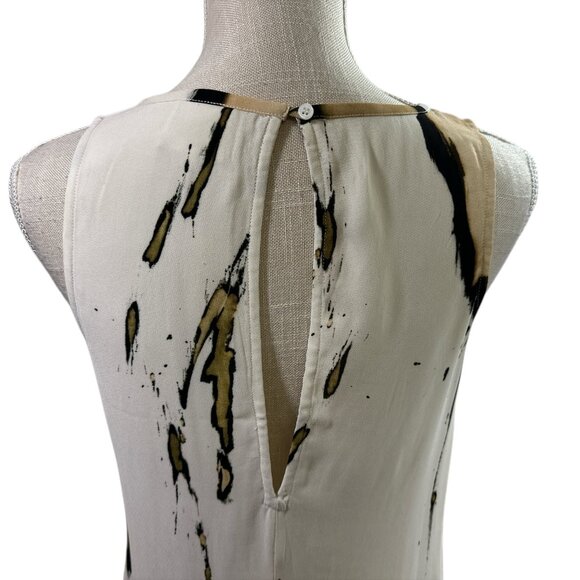 TRYB Dress Sleeveless Ruffle Hem Mesh Sides Women's sz 2 Boho - Picture 8 of 16